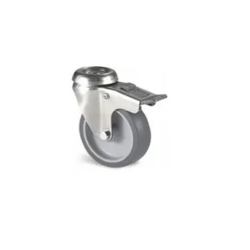 Guitel Hervieu Braked Swivel Castor Wheel, 80kg Capacity, 125mm Wheel - JP3OD125-325L product image