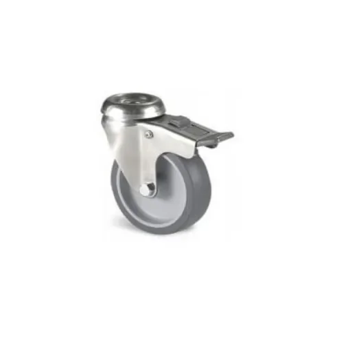 Guitel Hervieu Braked Swivel Castor Wheel, 80kg Capacity, 125mm Wheel - JP3OD125-325L product image