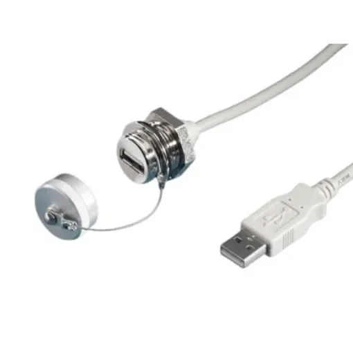 Rittal Horizontal, Wall Mount, Female to Male- Single Port Type Type A 2.0 IP66, IP67 USB Connector - 2482220 product image