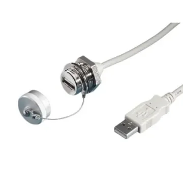 Rittal Horizontal, Wall Mount, Female to Male- Single Port Type Type A 2.0 IP66, IP67 USB Connector - 2482230 product image