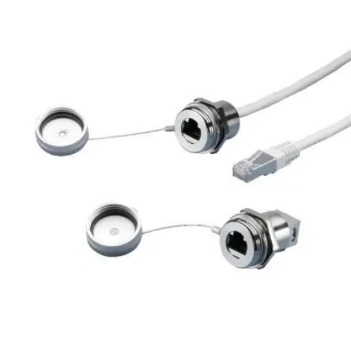 Rittal Horizontal, Wall Mount, Female to Male- Dual Port IP66, IP67 USB Connector - 2482720 product image