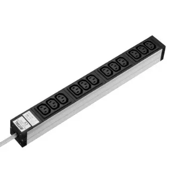Rittal IEC C13 12 Gang Power Distribution Unit, 2m Cable, 16A, 230 V - 7240200 product image
