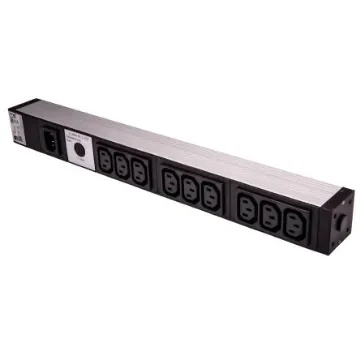 Rittal IEC C13 Power Distribution Unit, 2m Cable, 10A, 250 V, Fused - 7240201 product image