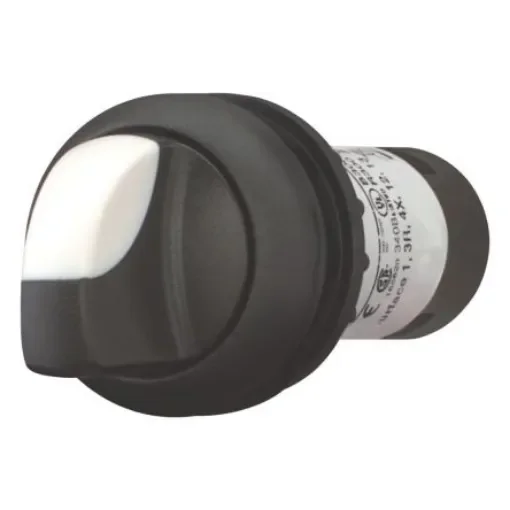 Eaton Series C22 Series 3 Position Selector Switch Head, 22.5mm Cutout, Black Handle - 121609 C22S-WRK3-K20 product image