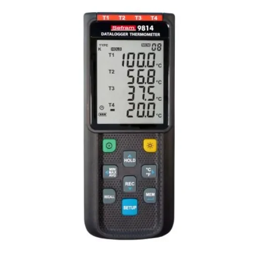 Sefram SEFRAM9814 Desk Digital Thermometer for Measurement Use, E, J, K, T Probe, 4 Input(s), +1372°C Max product image