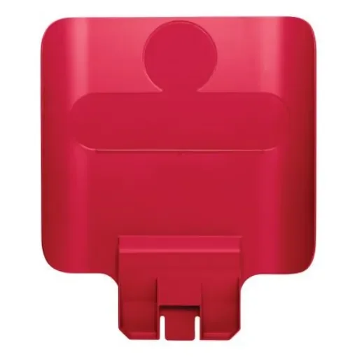 Rubbermaid Commercial Products Red Resin Waste Bin Lid for and Slim Jim® Recycling Station Waste Stream label kits, - 2007905 product image