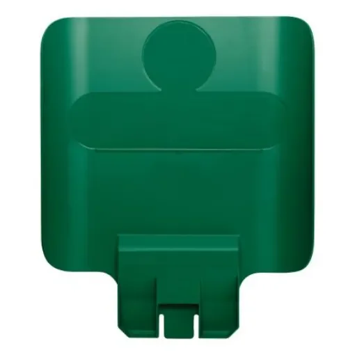Rubbermaid Commercial Products Green Resin Waste Bin Lid for and Slim Jim® Recycling Station Waste Stream label kits, - 2007908 product image
