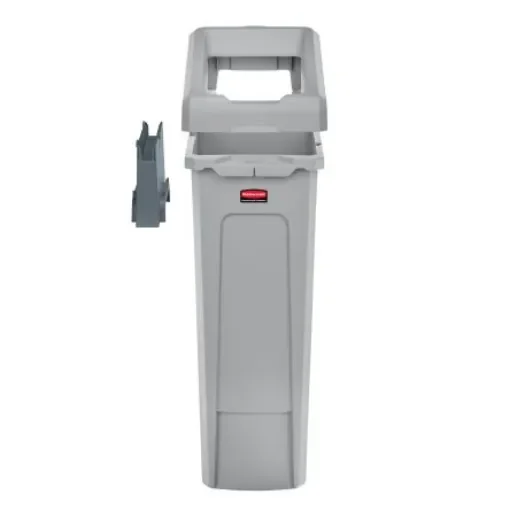 Rubbermaid Commercial Products Rubbermaid 87L Grey Hinged Plastic Waste Bin - 2007913 product image