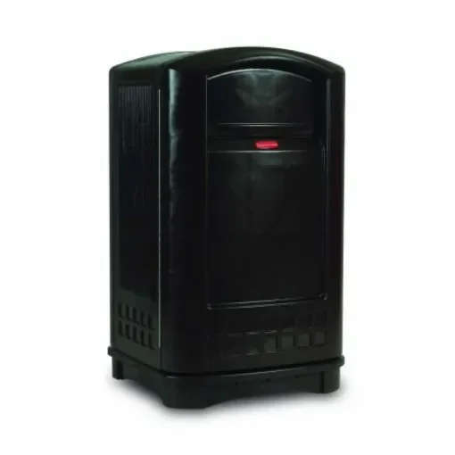 Rubbermaid Commercial Products Rubbermaid 50gal Black Swing Plastic Waste Bin - FG396400BLA product image