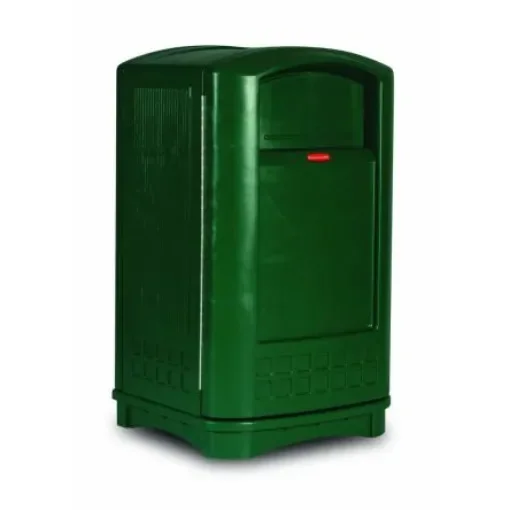 Rubbermaid Commercial Products Rubbermaid 50gal Green Swing Plastic Waste Bin - FG396400DGRN product image