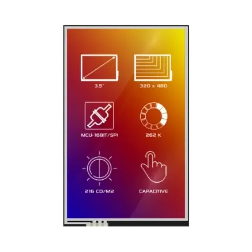 4D Systems 4DLCD-35480320-CTP-IPS TFT TFT LCD Display / Touch Screen, 3.5in, 320 x 480pixels product image