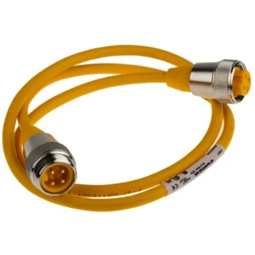 Turck Straight Male 4 way 7/8 in Circular to Straight Female 4 way 7/8 in Circular Sensor Actuator Cable, 1m - RSM RKM 40-1.0M product image