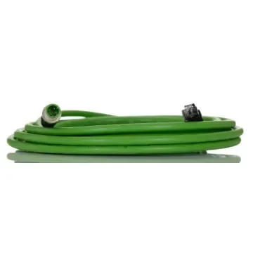 TurckRSSD-RJ45S-4416, 5m Cat5e, Green M12 to Male RJ45 Male, Aluminium foil with a braided tin-plated copper wire - RSSD-RJ45S-4416-5M product image