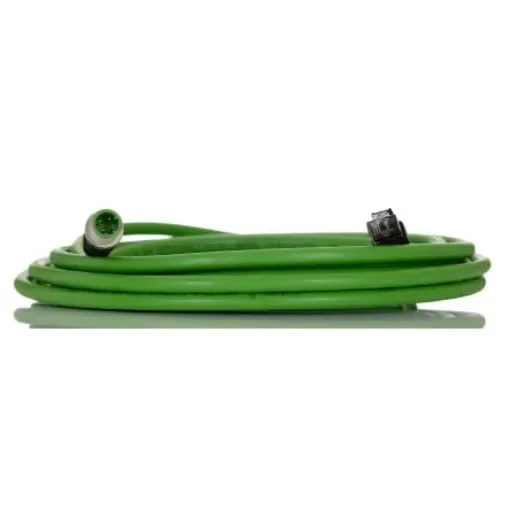 TurckRSSD-RJ45S-4416, 5m Cat5e, Green M12 to Male RJ45 Male, Aluminium foil with a braided tin-plated copper wire - RSSD-RJ45S-4416-5M product image