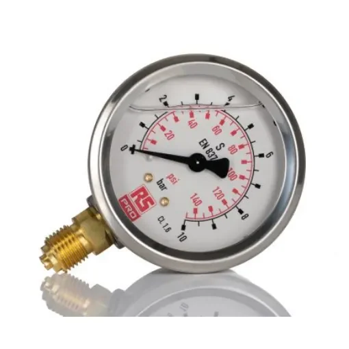 RS PRO G 1/4 Analogue Pressure Gauge 10bar Bottom Entry 63mm Outside Diameter - 2310191 product image