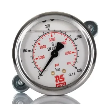 RS PRO G 1/4 Analogue Pressure Gauge 400bar Back Entry 63mm Outside Diameter - 2310197 product image