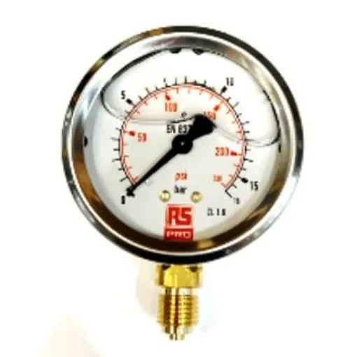 RS PRO G 1/4 Analogue Pressure Gauge 16bar Bottom Entry 63mm Outside Diameter - 2310200 product image