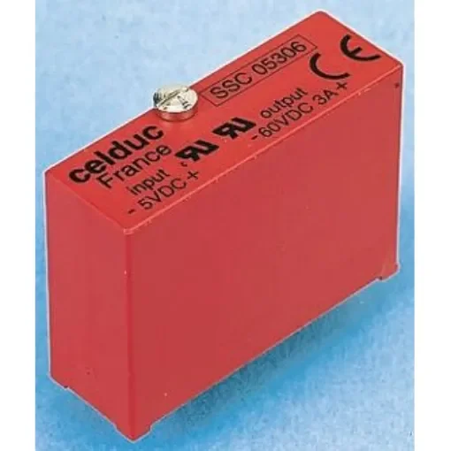 Celduc SE-SS Series Solid State Relay, 3 A Load, PCB Mount, 60 V dc Load, 40 V dc Control - SSC24306 product image
