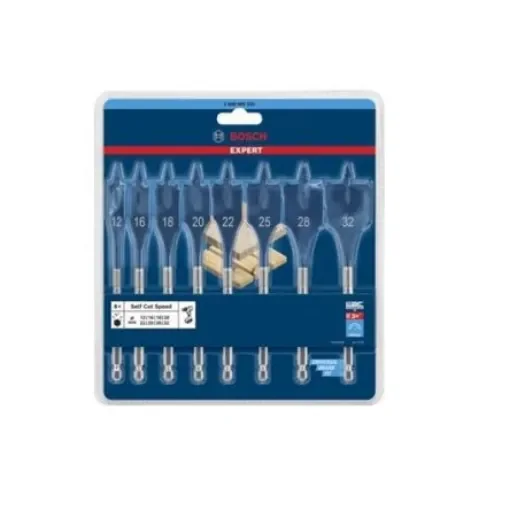 Bosch 6-Piece Flat Wood Drill Bit Set for Wood, 25mm Max, 13mm Min - 2608900333 product image