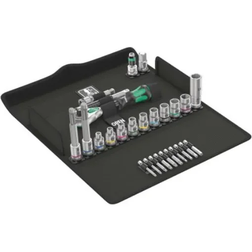 Wera 3/8 in Ratchet Bit Set Chrome Vanadium Steel - 05004175001 product image