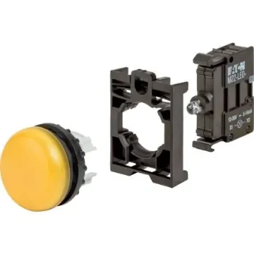 Eaton, Yellow LED Indicator, 22.5mm Cutout, IP67, IP69K, Round - 110929 M22-L-Y-LED-BVP product image