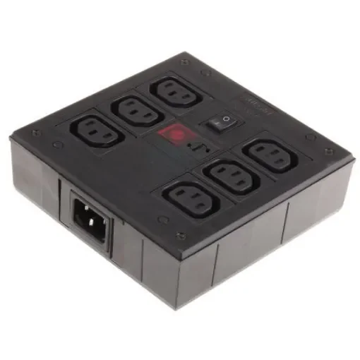 Bulgin IEC C13 6 Gang Power Distribution Unit, Filtered, 250 V ac, Fused - PXD701/561/10/1 product image