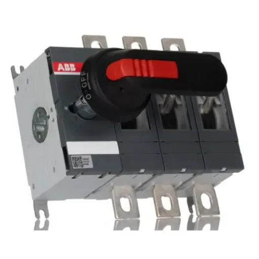 ABB 3 Pole Base Mounting Switch Disconnector - 400A Maximum Current, 400kW Power Rating, IP65 - 1SCA022718R8780 OT400E03P product image