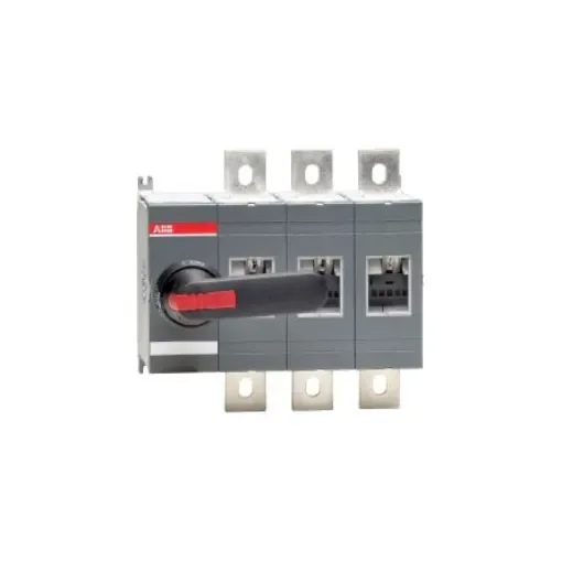 ABB 3 Pole Base Mounting Switch Disconnector - 630A Maximum Current, 630kW Power Rating, IP65 - 1SCA022718R8940 OT630E03P product image