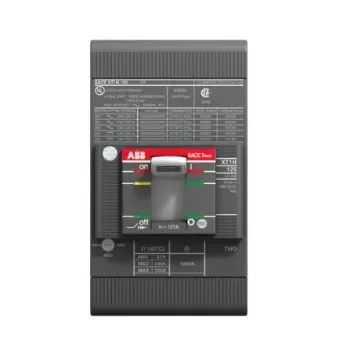 ABB, SACE Tmax XT MCCB Molded Case Circuit Breaker 3P 50A, Fixed Mount - 1SDA074641R1 XT1N 125 TMF 50-500 3p F F product image