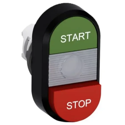 ABB MPD15 Series Green, Red Momentary Push Button, 22mm Cutout - 1SFA611144R1108 MPD15-11C product image