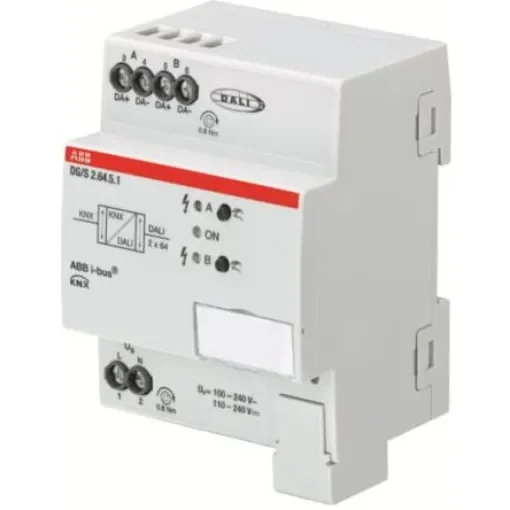 ABB DG/S 210mW Lighting Controller Gateway, DIN Rail Mount, 240 V ac - 2CDG110274R0011 DG/S2.64.5.1 product image