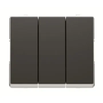 ABB Black Rocker Light Switch, 1 Way, 3 Gang, AMD43053-SB - 2CLA630400N1501 AMD43053-S product image