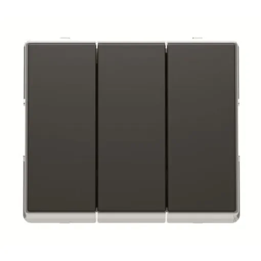 ABB Black Rocker Light Switch, 1 Way, 3 Gang, AMD43053-SB - 2CLA630400N1501 AMD43053-S product image