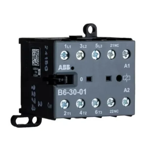 ABB B6-30-01 Contactor, 127 V Coil, 3-Pole, 20 A, 4 kW, 3NO - GJL1211001R8014 B6-30-01 110-127V AC product image