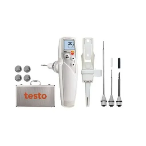 Testo 105 Wireless Digital Thermometer for Food Industry Use, Immersion, Penetration Probe, 1 Input(s), +275°C Max, - 0563 1052 product image