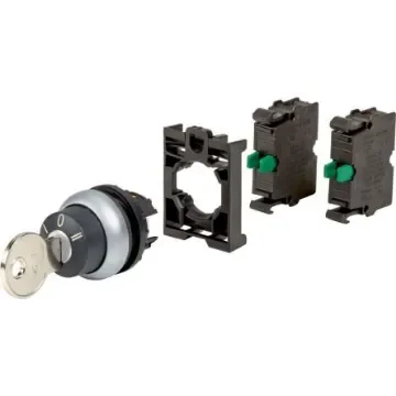 Eaton IP66 Key Switch, 2 NO, 6A 3-Way Standard-Key - 110919 M22-WS3-2K10-BVP product image