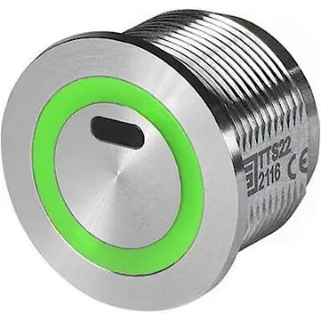 Schurter TTS Series Illuminated Push Button Switch, Momentary, Panel Mount, 22.1mm Cutout, SPST, Red/Green LED, 60V dc, - 3-131-913 product image