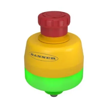 Banner SSA Series Twist Release Emergency Stop Push Button, Panel Mount, 30mm Cutout, 1NO, 2NC, IP65 - SSA-EB1PLGR-12ECQ8 product image