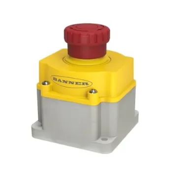 Banner Twist Release Emergency Stop Push Button, Surface Mount, 1NC - SSA-EB1PLXR-12ED1Q8 product image