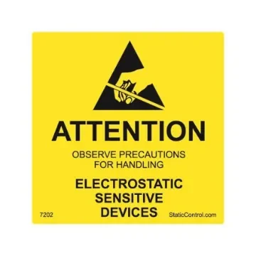SCS Yellow Safety Labels, Attention-Text 51 mm x 51mm - 7202 product image