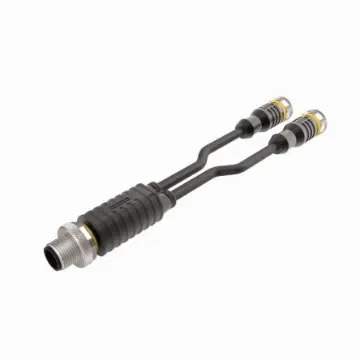 Turck Straight Female 8 way M12 to Straight Male M12 Sensor Actuator Cable, 150mm - VBRK8-2RSC4.870T-0,15/ 0,15/TXL4000 product image