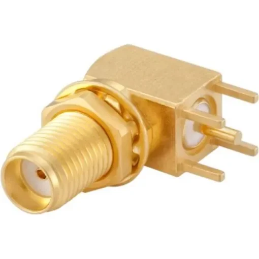 Rosenberger SMA Series, Jack PCB Mount, 50O, Solder Termination, Right Angle Body - 32K246-400L5 product image