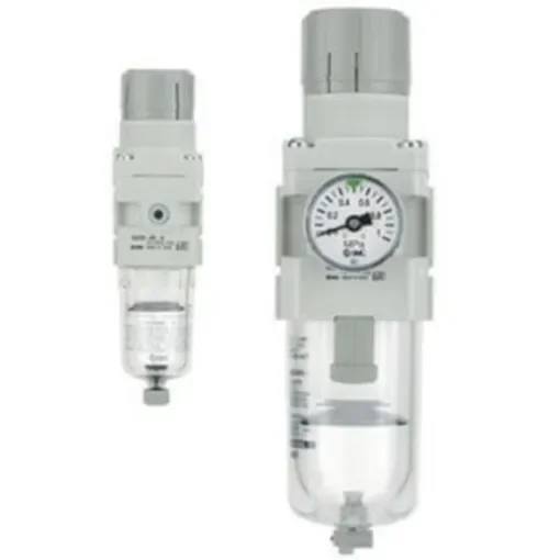 SMC Internal Id Filter Regulator, 5µm, G 1/8, Automatic, Manual, 10 bar - AW20-F01H-A product image