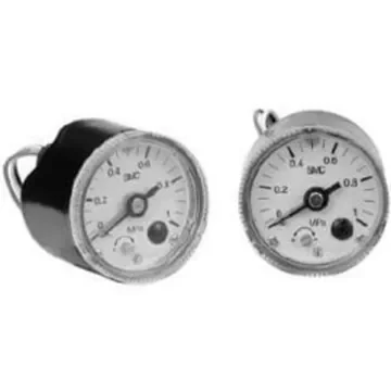 SMC R 1/8 Analogue Pressure Gauge 10bar Back Entry 42.5mm Outside Diameter - GP46-10-01L5-C-Q product image