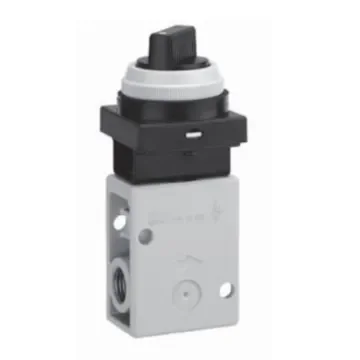 SMC Twist Selector Pneumatic Relay Mechanical Valve VM200 Series, G 1/4, 1/4in, III B - VM220-F02-34BA product image
