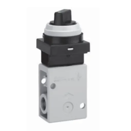 SMC Twist Selector Pneumatic Relay Mechanical Valve VM200 Series, G 1/4, 1/4in, III B - VM220-F02-34BA product image