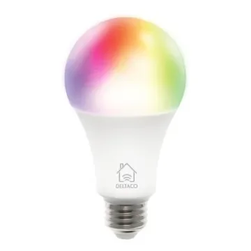 Deltaco 9 W E27 LED Smart Bulb, Cool White, RGB, Warm White - SH-LE27RGB-3P product image