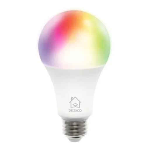 Deltaco 9 W E27 LED Smart Bulb, Cool White, RGB, Warm White - SH-LE27RGB-3P product image