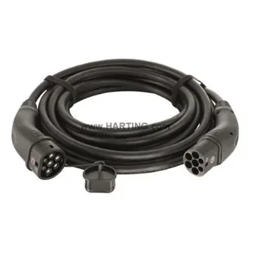 HARTING 32 A Mode 3, Type 2 to Type 2, EV Charging Cable 5m - 08914090109A0 product image