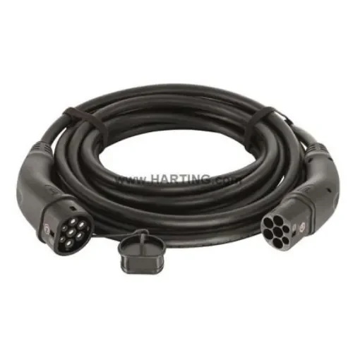 HARTING 32 A Mode 3, Type 2 to Type 2, EV Charging Cable 5m - 08914090109A0 product image